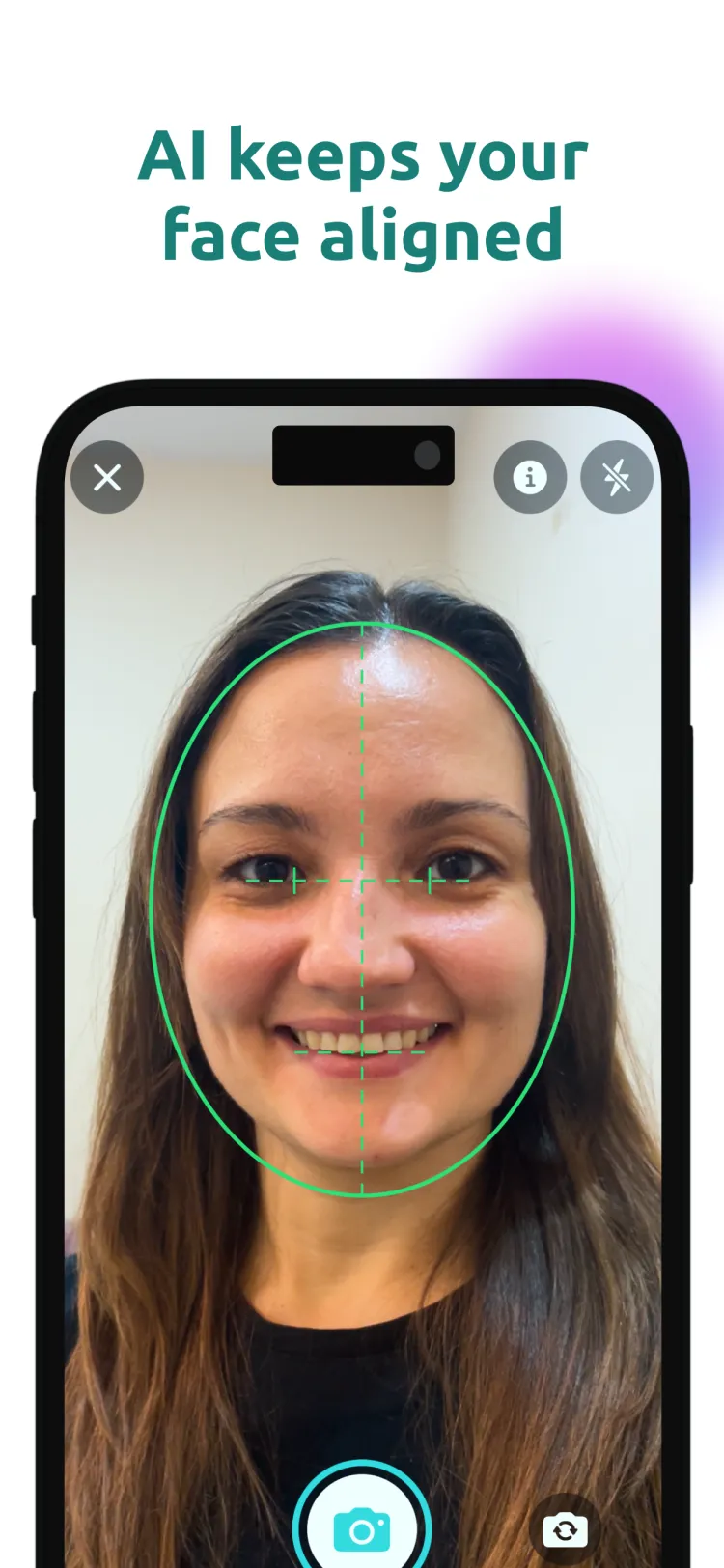AI keeps your face aligned